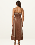 Mon Renn Ora Midi Dress in COCOA BISCUIT