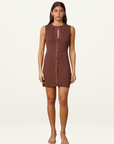 Mon Renn Shoal Mini Dress in COCOA