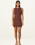 Mon Renn Shoal Mini Dress in COCOA