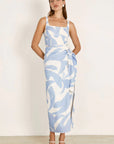 Surreal Wrap Skirt BLUE & WHITE Mon Renn-MØN RENN-Frolic Girls