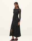 Mon Renn Vesper Spot Long Sleeve Dress in Polka Dot