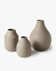 Mona Trio Of Vases LATTE-LM Home-Frolic Girls