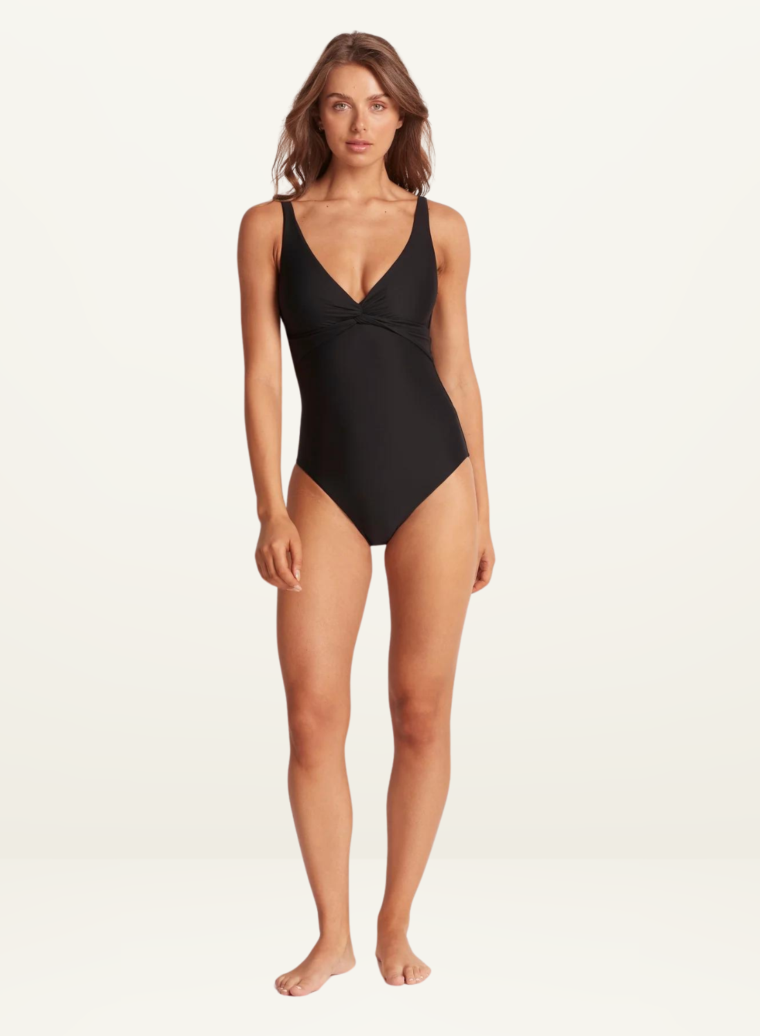 Monte & Lou Multi Fit Twist MaiIlot One Piece in BLACK-Monte and Lou-Frolic Girls