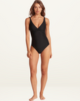 Monte & Lou Multi Fit Twist MaiIlot One Piece in BLACK-Monte and Lou-Frolic Girls