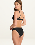 Monte & Lou Rib Newport Bikini Pant in BLACK-Monte and Lou-Frolic Girls