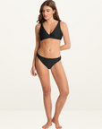 Monte & Lou Rib Newport Bikini Pant in BLACK-Monte and Lou-Frolic Girls