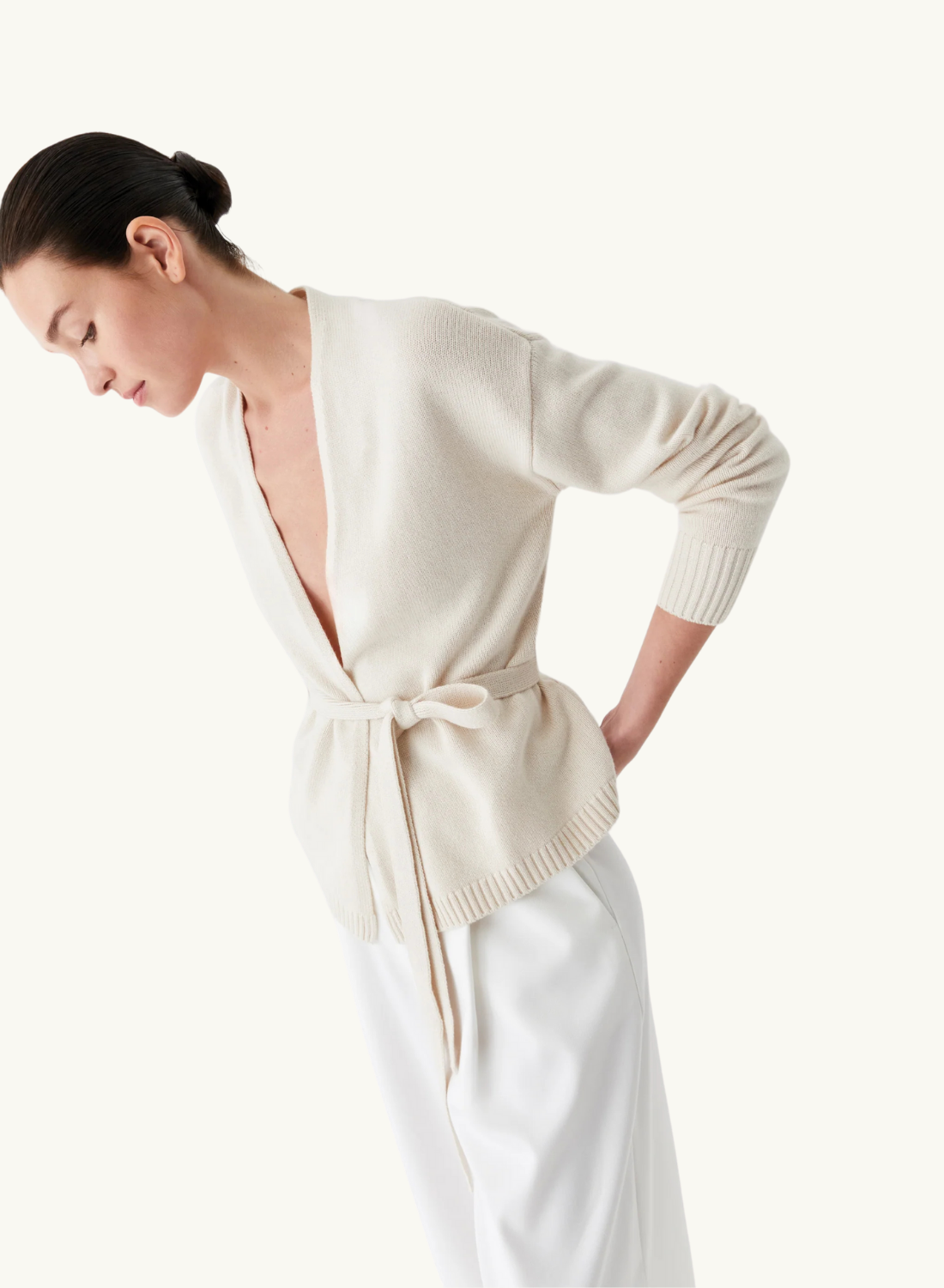 Morrison Avon Knit Cardigan in MILK