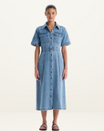 Morrison Jacque Denim Shirt Dress in Classic Blue