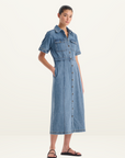 Morrison Jacque Denim Shirt Dress in Classic Blue