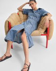 Morrison Jacque Denim Shirt Dress in Classic Blue