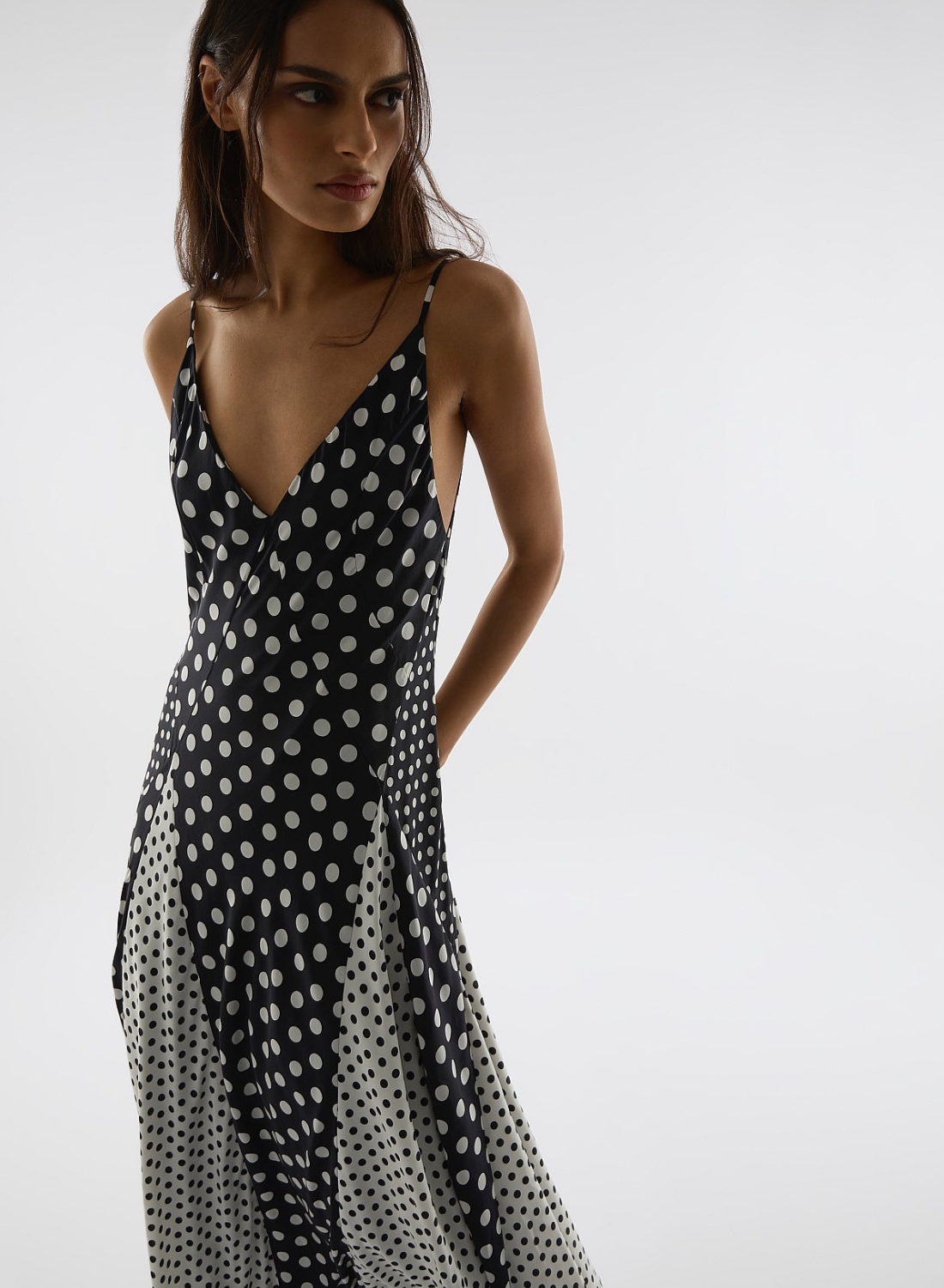 Muma World Mixed Polka Dot Altair Dress in Black &amp; White