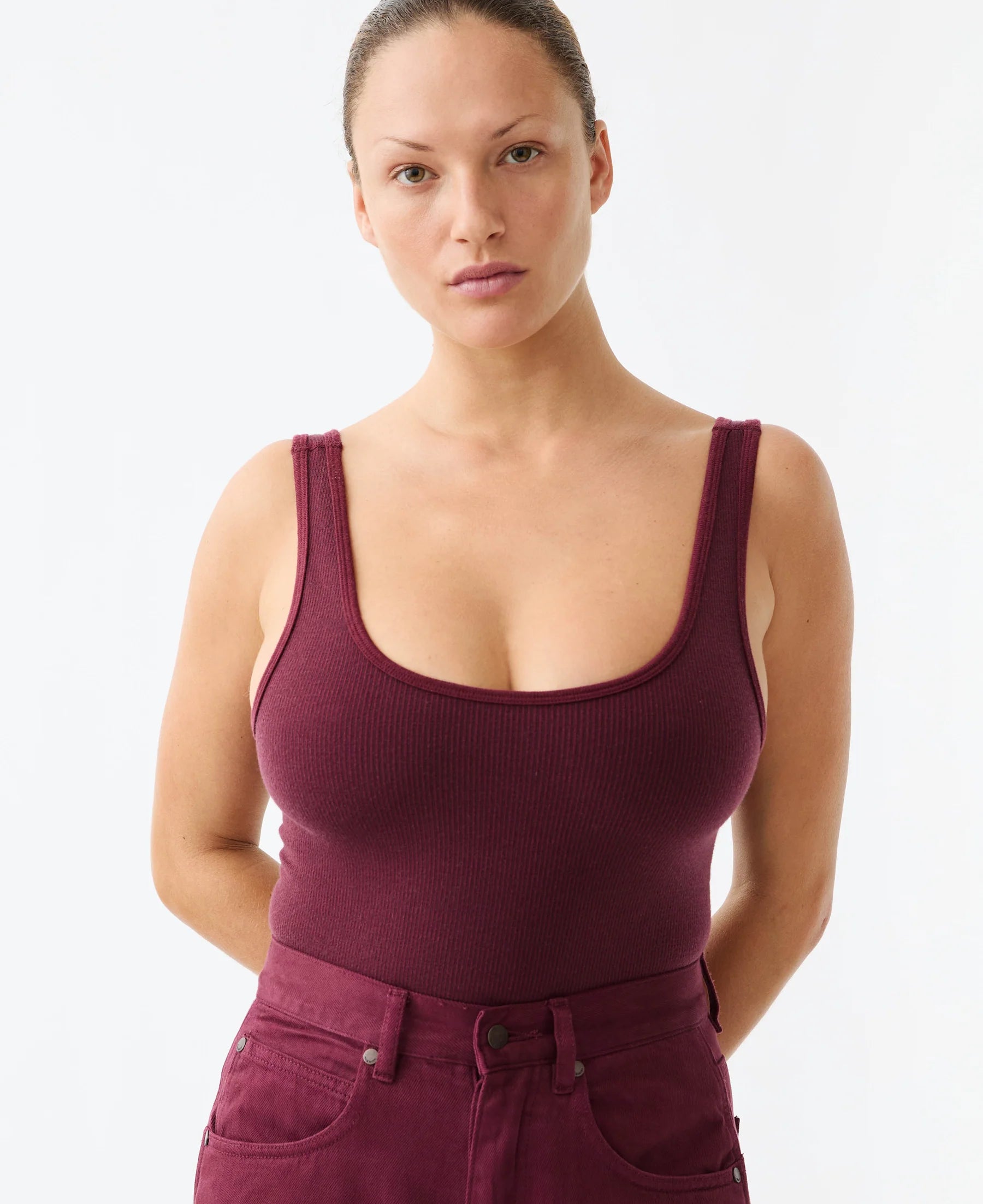 Nagnata Avika Wool Tank in Mulberry