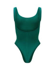 Nagnata Classic Wool Bodysuit in Kelp