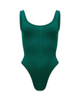 Nagnata Classic Wool Bodysuit in Kelp