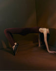 Nagnata Classic Wool Rib Legging in Mulberry