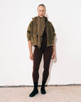 Nagnata Classic Wool Rib Legging in Mulberry