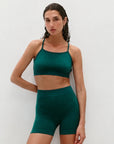 Nagnata Cross Back Wool Bralet in Kelp