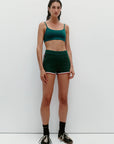 Nagnata Cross Back Wool Bralet in Kelp