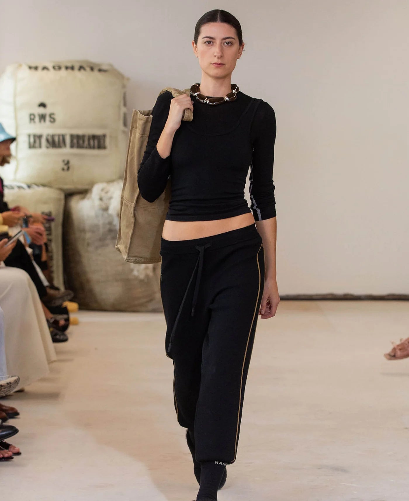 Nagnata Essentials Long Sleeve Top in Black