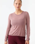 Nagnata Essentials Long Sleeve Top in Rose