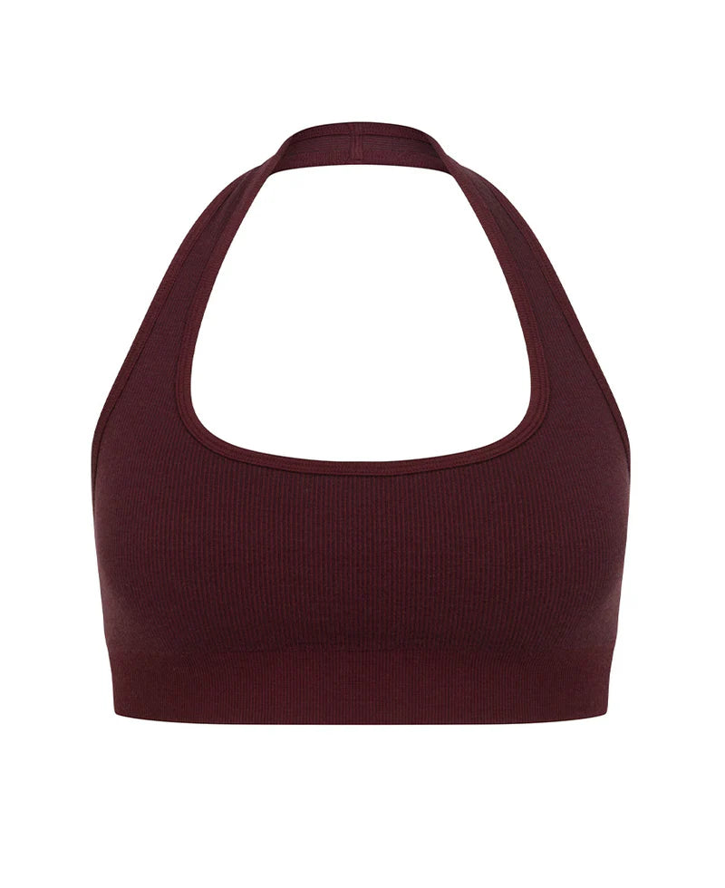Nagnata Halter Wool Bralet in Mulberry