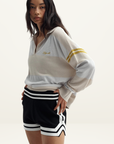 Nagnata Organic Ivy Crop Polo in Vanilla