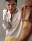 Nagnata Organic Ivy Crop Polo in Vanilla