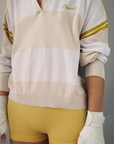 Nagnata Organic Ivy Crop Polo in Vanilla