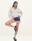 Nagnata Organic Ivy Crop Polo in Vanilla