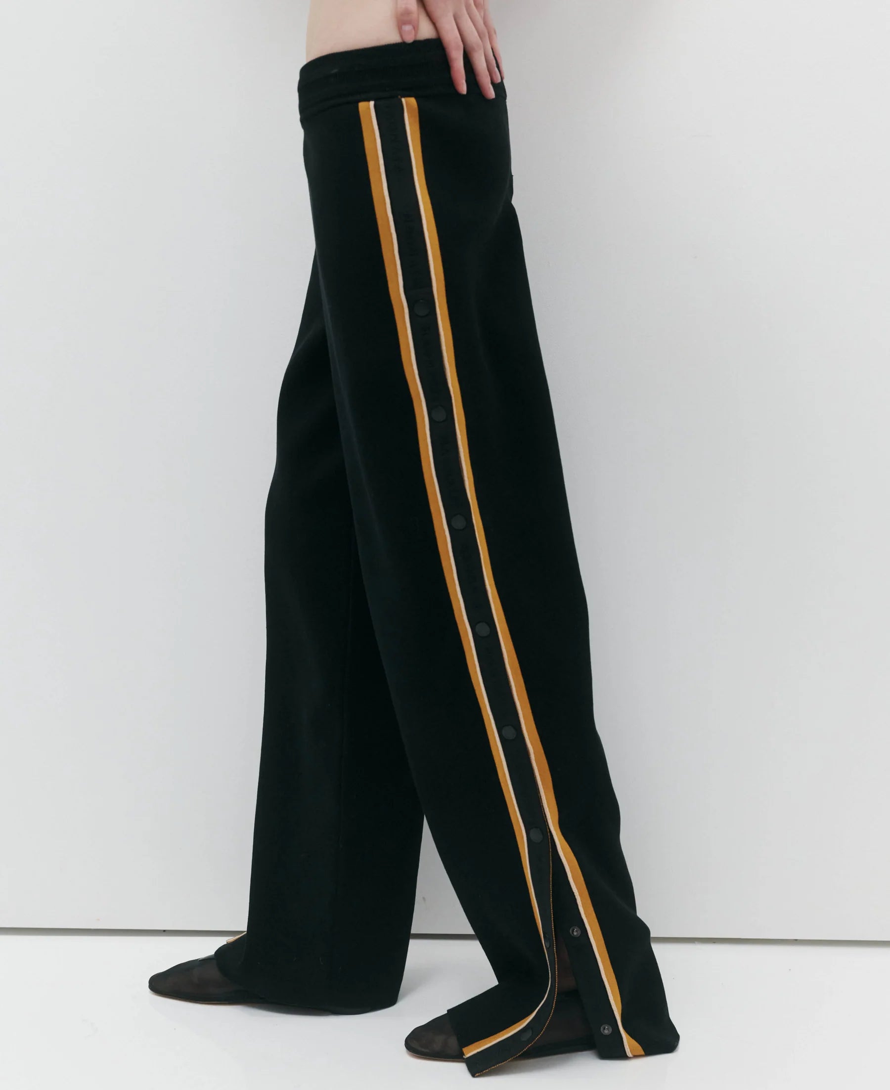 Nagnata Organic Side Snap Track Pant in Black