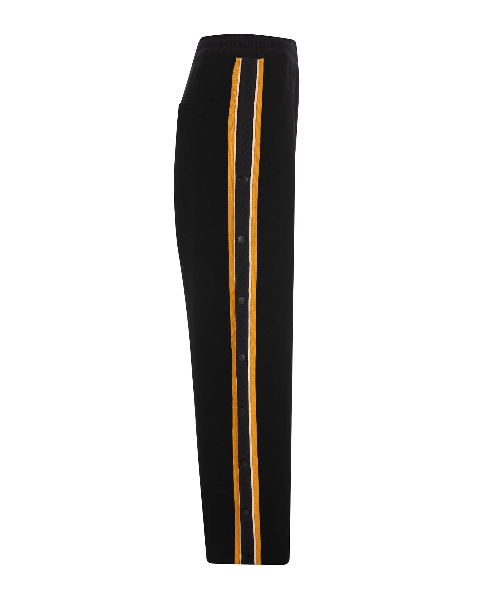 Nagnata Organic Side Snap Track Pant in Black