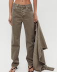 Nagnata Vegetable Dye Slim Fit Jean in Taupe