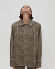 Nagnata Vegetable Dye Utility Jacket in Taupe