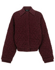 Nagnata Wool Quilted Bomber in Bordeaux
