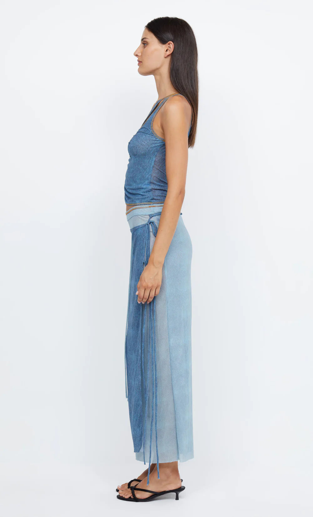 Nola Asymmetric Top SPLICED DENIM Bec & Bridge-Bec & Bridge-Frolic Girls