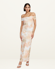 Ownley Lena Midi Dress in Peachy Garden