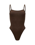 Nagnata Ballet Wool Bodysuit in Bark