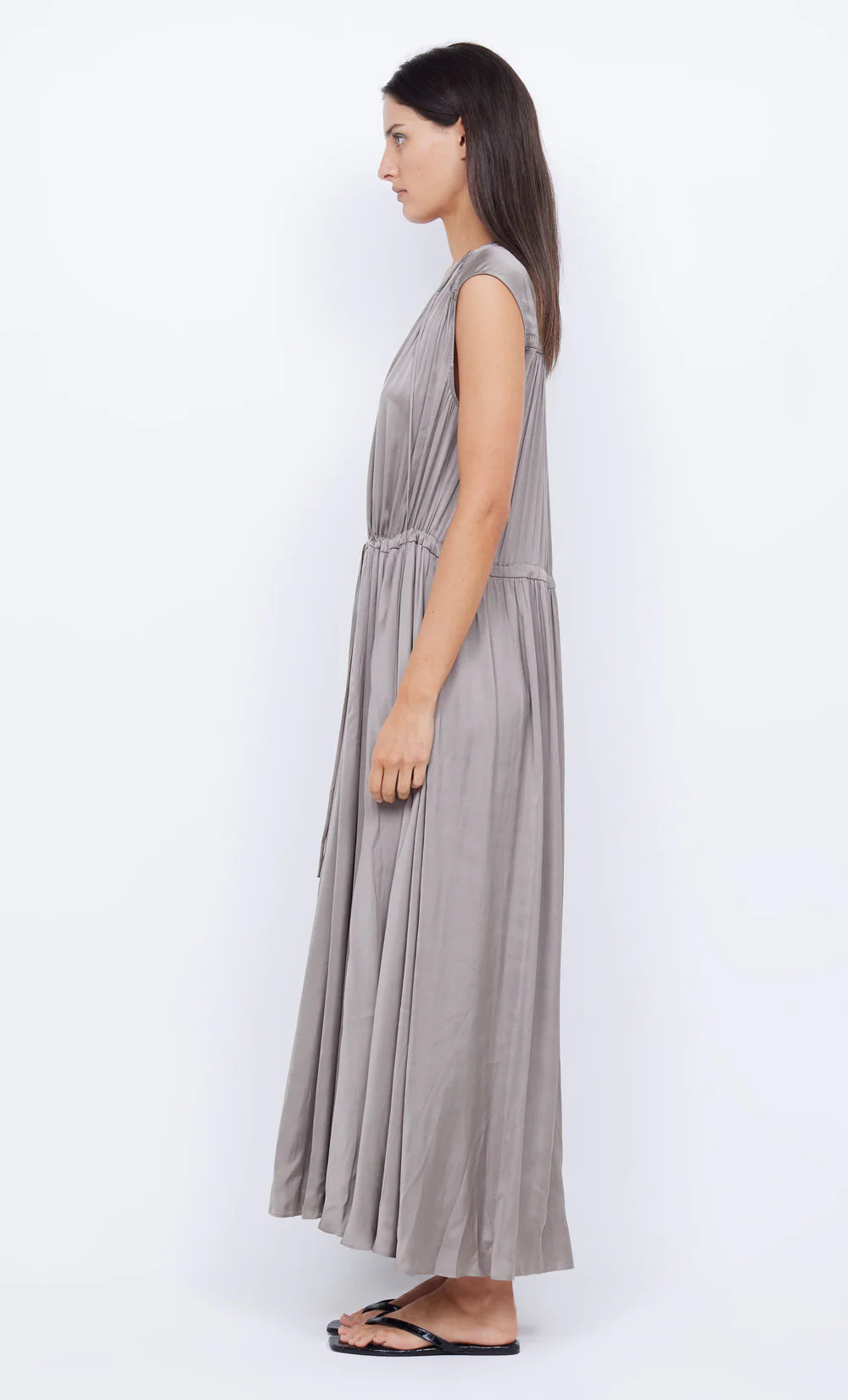 Paradise Button Up Maxi Dress TAUPE Bec & Bridge-Bec & Bridge-Frolic Girls