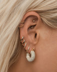 Pave Mini Donut Earrings GOLD Luv Aj-Luv Aj-Frolic Girls