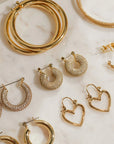 Pave Mini Donut Earrings GOLD Luv Aj-Luv Aj-Frolic Girls