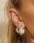 Pave Mini Donut Earrings GOLD Luv Aj-Luv Aj-Frolic Girls