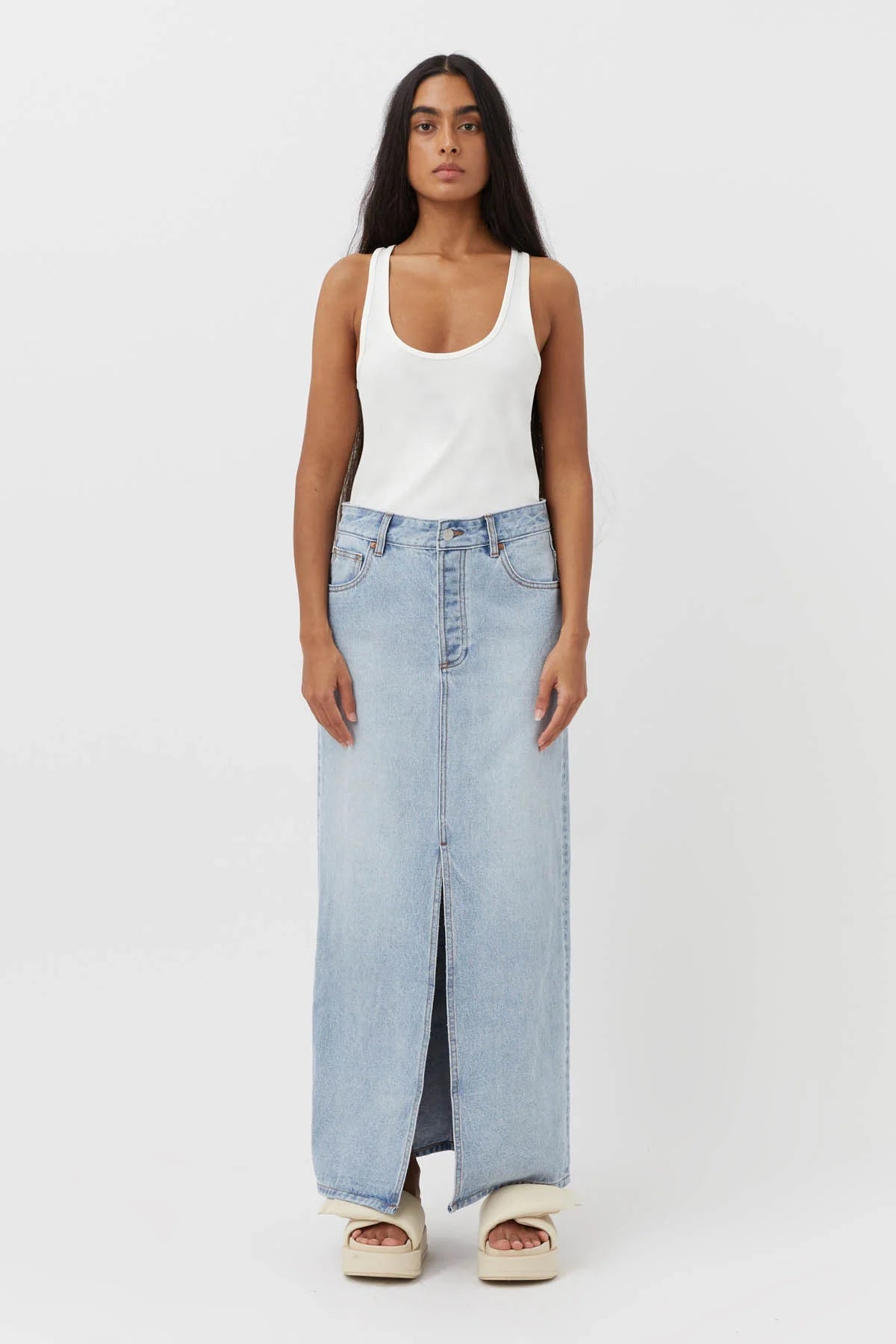 Phoebe Denim Maxi Skirt WASHED BLUE Camilla and Marc-Camilla and Marc-Frolic Girls