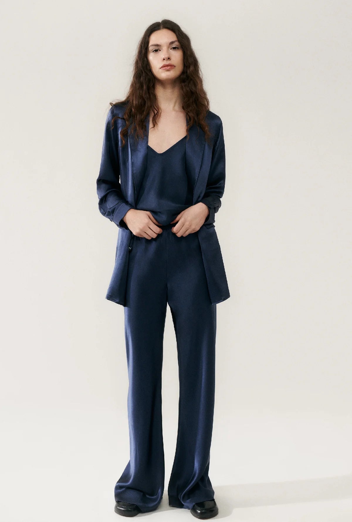 Relaxed Blazer MIDNIGHT Silk Laundry-Silk Laundry-Frolic Girls