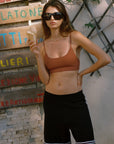 Nagnata Textured Ballet Wool Bralet in Clay