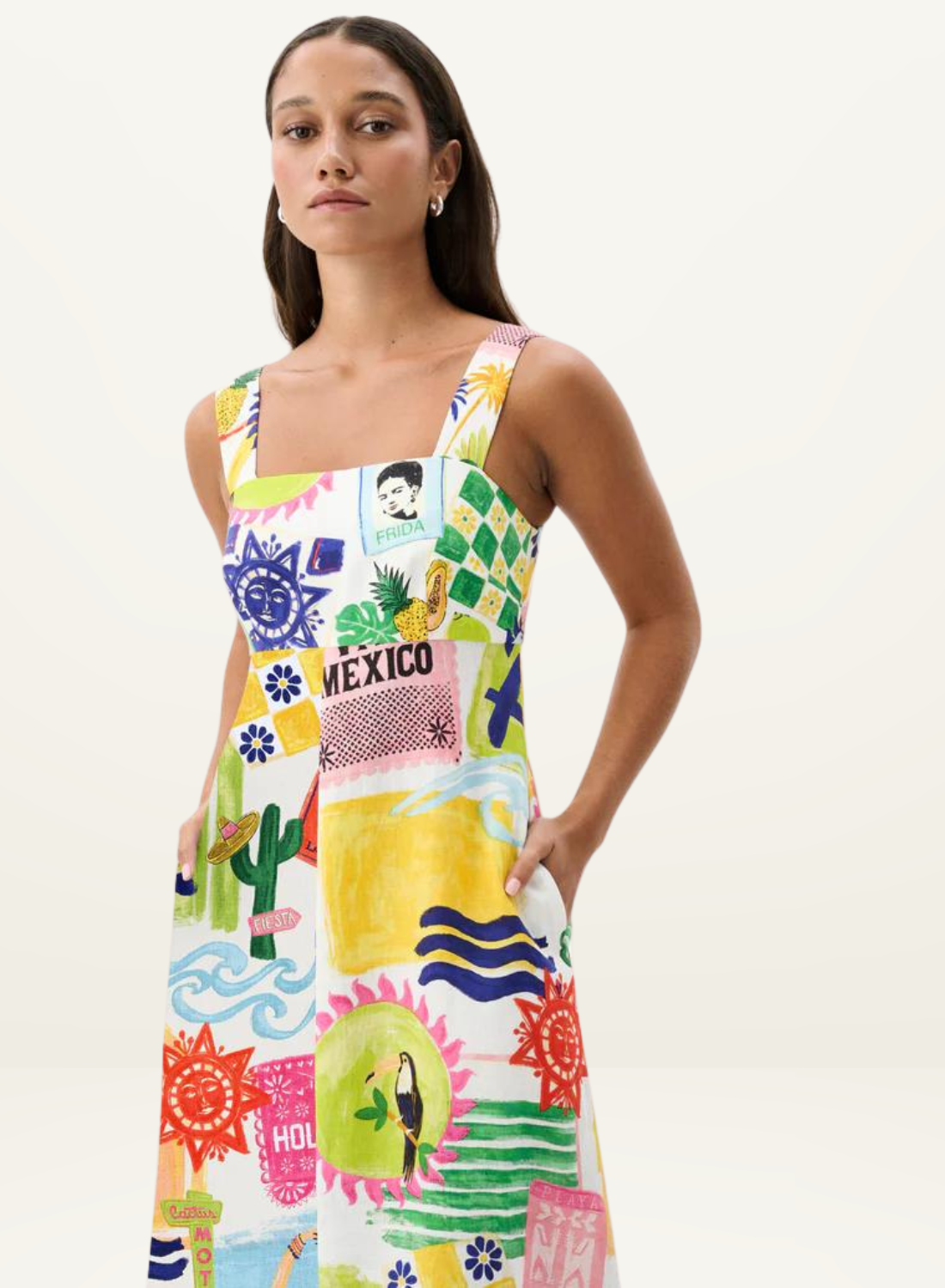 Roame Kaia Dress in HOLA TULUM-Roame-Frolic Girls