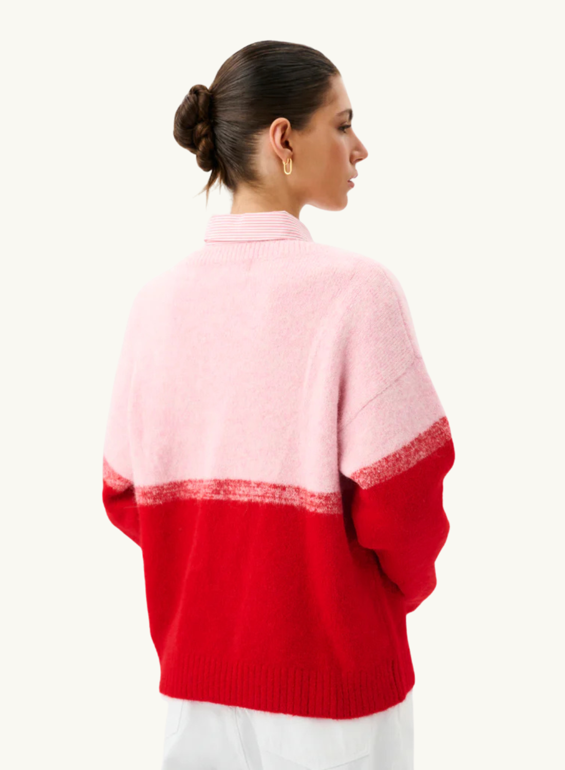 Roame Reggie Sweater in RED &amp; PINK