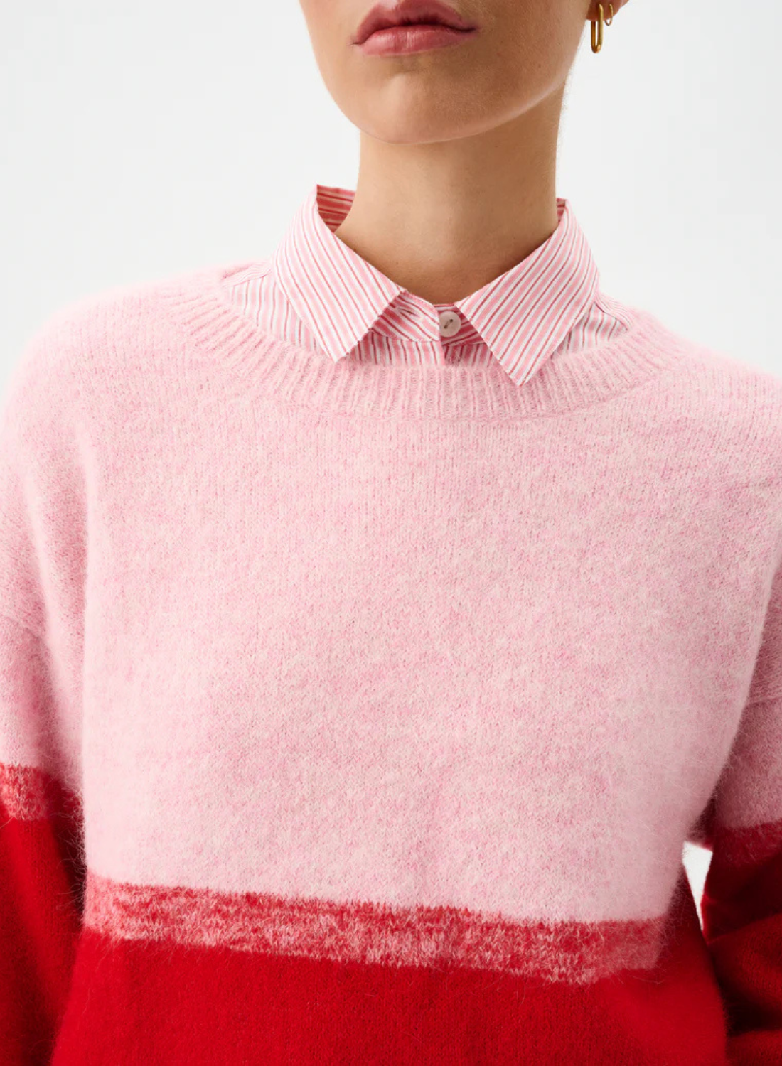 Roame Reggie Sweater in RED &amp; PINK