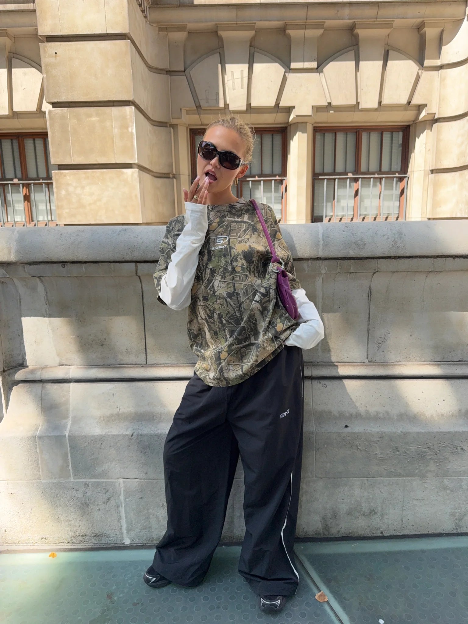 SSAINT Boxy Layered Tee in Vintage Camo