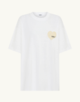 SŚAINT Cream Heart Tee in WHITE with CREAM // COMING SOON