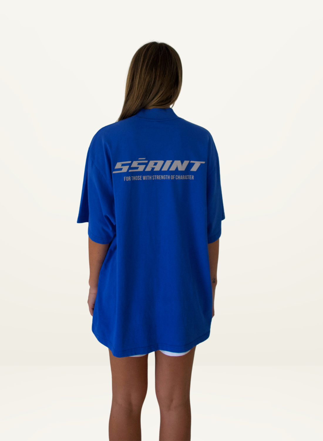 SSAINT Reflective Logo Tee in Dark Blue // COMING SOON